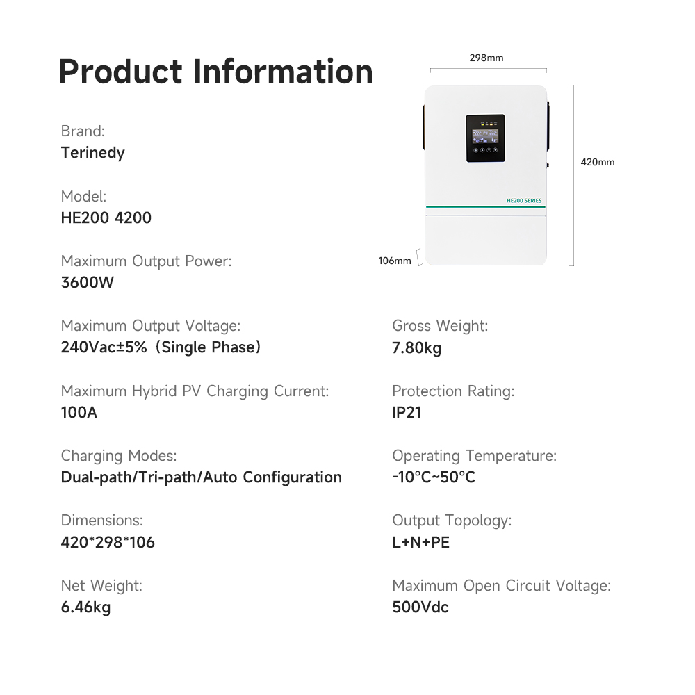 3.6kw 5.5kw 6.2kw 11kw 3kva 5k - Hybrid Solar Inverter 5.5Kw Mppt 48V recension och pris